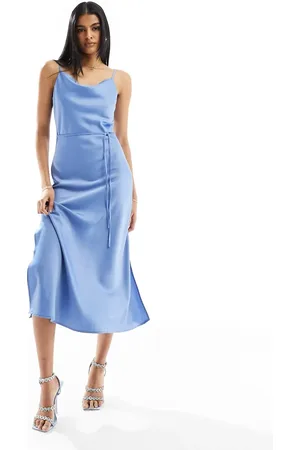Y.A.S – Bridesmaid – Maxi-Brautjungfernkleid aus Satin in mit Bindedetail an der Taille