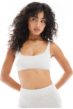 Dorina – Helles, gepolstertes und geripptes Bustier aus Modal in meliert