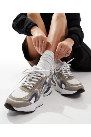 Steve Madden – Speedster-E – Sneaker in Schieferblau und Taupe