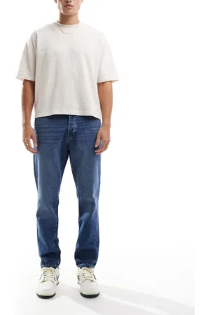 Only & Sons – Yoke – Schmal zulaufende Jeans in mittelblauer Waschung