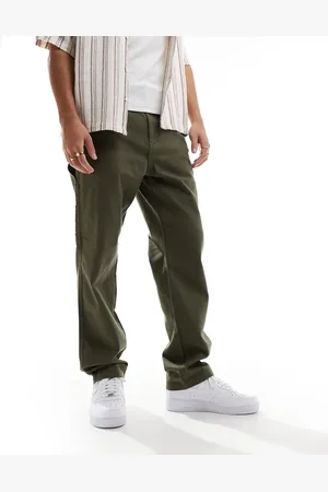 Only & Sons – Carpenter-Hose in Khaki mit geradem Schnitt