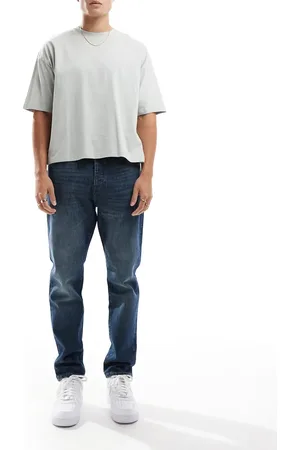 Only & Sons – Yoke – Jeans in dunkelblauer Waschung mit engem Schnitt