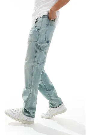Only & Sons – Edge – Locker geschnittene Carpenter-Jeans in verwaschenem Vintage-Mittelblau