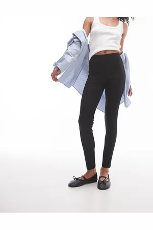Topshop – Angeraute, gerippte Leggings in