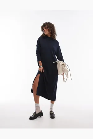 MANGO – Langärmliges Maxikleid in mit Stehkragen