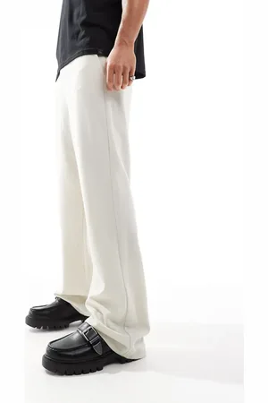 Only & Sons – Locker geschnittene, elegante Hose in Cremeweiß