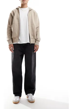 Pull&Bear – Jeans in verwaschenem mit Skater-Schnitt