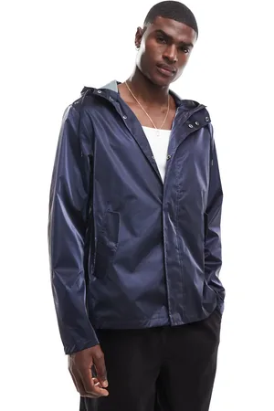 ASOS – Wasserabweisende, gummierte Regenjacke in Metallic