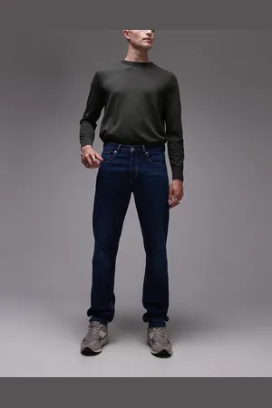 ARKET – Park – Jeans mit regulärem, geradem Schnitt und Waschung in Tiefblau