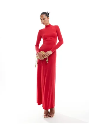 Flounce London – Hochgeschlossenes Maxikleid in mit Rücken-Detail