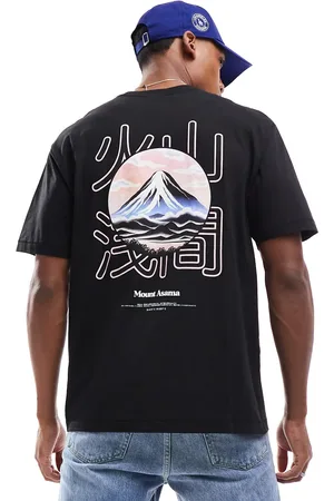 Only & Sons – Oversize-T-Shirt in mit Bergprint auf dem Rücken