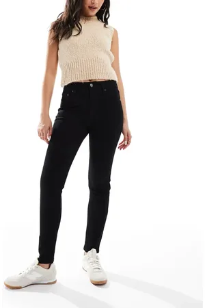 Pull&Bear – Enge Jeans in mit mittelhohem Bund