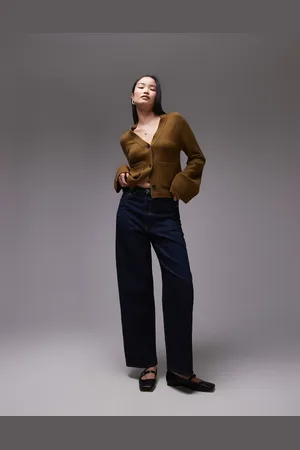 ARKET – Amber – Jeans in blauer Rinse-Waschung mit abgerundetem Beinschnitt