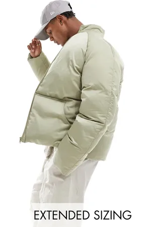 ASOS – Wattierte Oversize-Utility-Steppjacke in Khaki