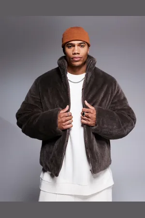 ASOS – Kunstpelz-Pufferjacke in
