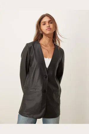 JDY – Blazer aus Kunstleder in