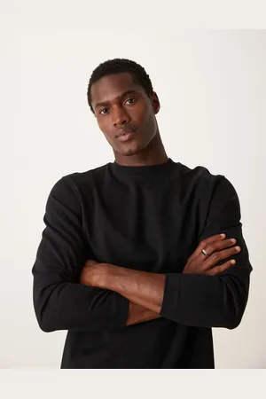 ASOS – Hochwertiges, langärmliges Shirt in mit Rundhalsausschnitt aus schwerem Material, 300 g/m²