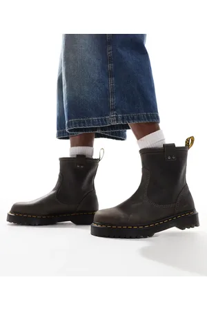 Dr. Martens – Anistone Lo – Unisex-Chelsea-Stiefel aus braunem Leder