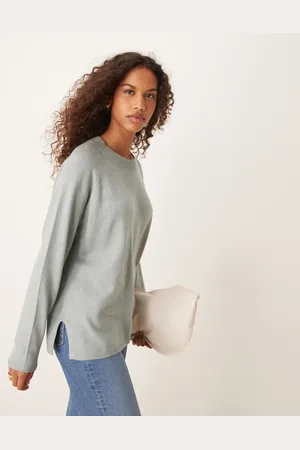 JDY – Pullover in Hellblau mit Rundhalsausschnitt