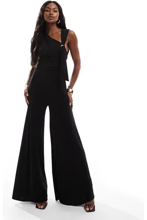 ASOS – Jumpsuit in mit asymmetrischem Ausschnitt und übergroßer Ringverzierung