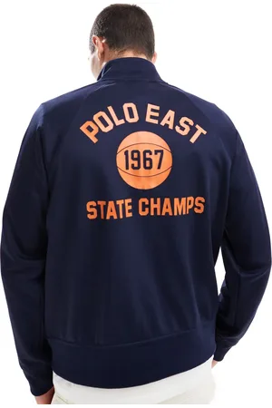 Ralph Lauren – College-Trainingsjacke aus Trikot-Stoff in mit Logo am Rücken