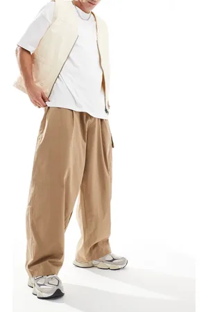 ASOS – Cargohose in Hellbraun mit Ballon-Design