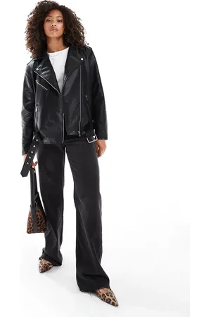 VERO MODA – Oversize-Bikerjacke aus Kunstleder