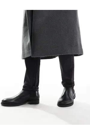 JACK & JONES – Chelsea-Stiefel aus schwarzem Leder