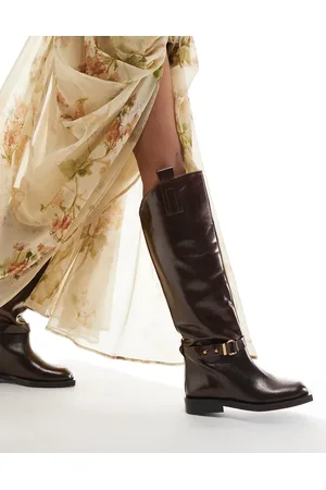 ASOS ASOS EDITION – Premium – Overknee-Reiterstiefel aus Leder in