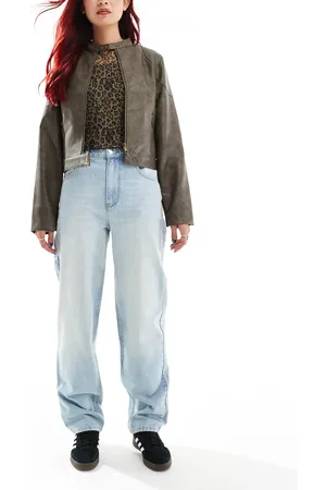 Reclaimed – Straight Jeans im 90er-Stil in hellblauer Waschung