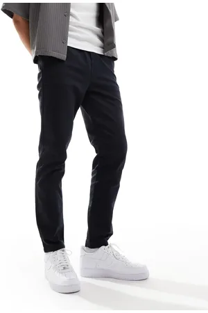 Only & Sons – Lässige, schmal zulaufende Hose in Marineblau