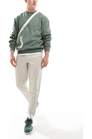 Only & Sons – Verkürzte Hose in Cremeweiß mit schmal zulaufendem Schnitt