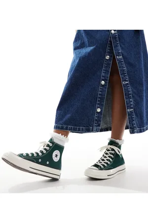 Converse – Chuck 70 Hi – Knöchelhohe Sneaker in Dunkelgrün