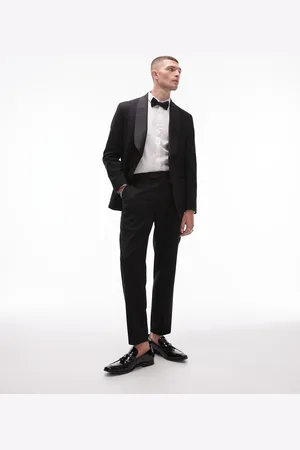 Topman – Premium – Locker geschnittene Smoking-Anzughose aus Wollmix in