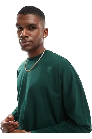ASOS – Kastiges, langärmliges Oversize-Shirt in mit überschnittenen Schultern