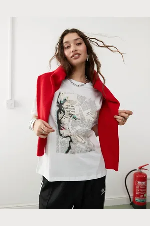 Noisy May – Oversize-T-Shirt in mit Madonna-Zeitungsgrafik