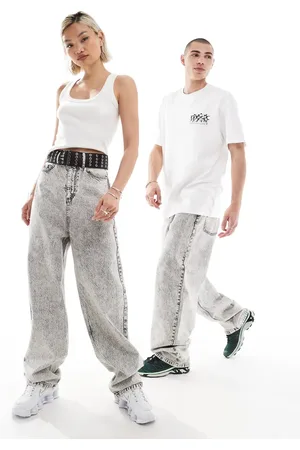 COLLUSION – X001 – Sehr weite Unisex-Jeans in verwaschenem