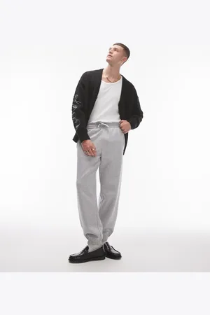 Topman – Hochwertige, schwere Oversize-Jogginghose in meliertem