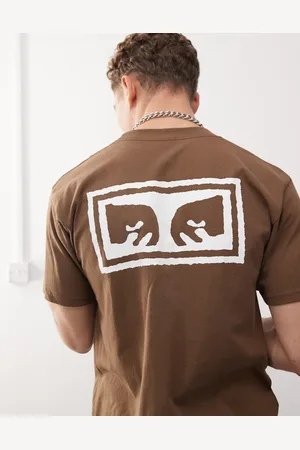 Obey – T-Shirt in mit Augen-Markenprint
