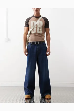 COLLUSION – X003 – Weit geschnittene Jeans in dunkler Waschung