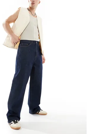 COLLUSION – X001 – Sehr weite Jeans in Rinse-Waschung