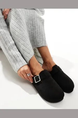 Yours – Clogs in mit Kunstpelzfutter