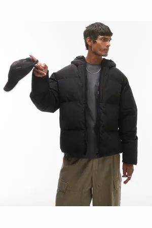 Topman – Strukturierte Pufferjacke in mit Kapuze