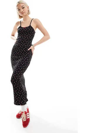 Daisy Street – Gemustertes Maxi-Trägerkleid aus Pointelle-Stoff in