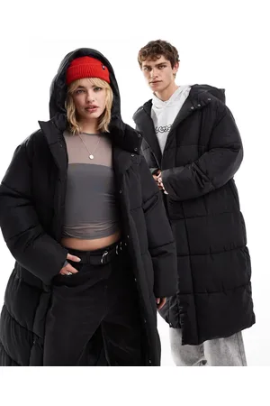 COLLUSION Unisex – Maxi-Pufferjacke in mit Kapuze