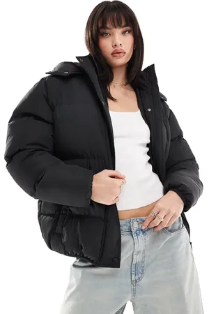 Brave Soul – Schwarze Steppjacke mit Kapuze