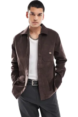 Dickies – Cordhemd in Dunkelbraun