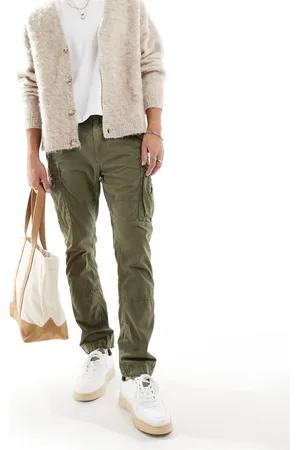 Ralph Lauren – Cargohose aus genopptem Canvas in Olivgrün mit schmalem Schnitt