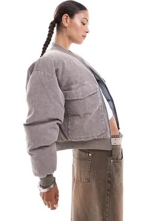 Daisy Street – Utility-Bomberjacke aus verwaschenem Cord