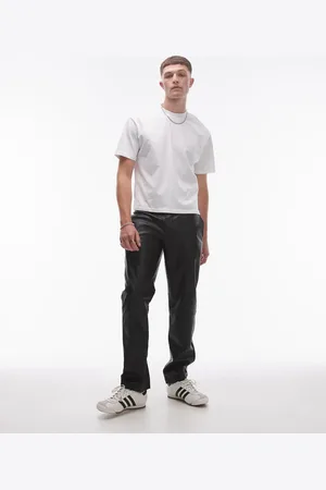 Topman – Gerade Hose aus Kunstleder in